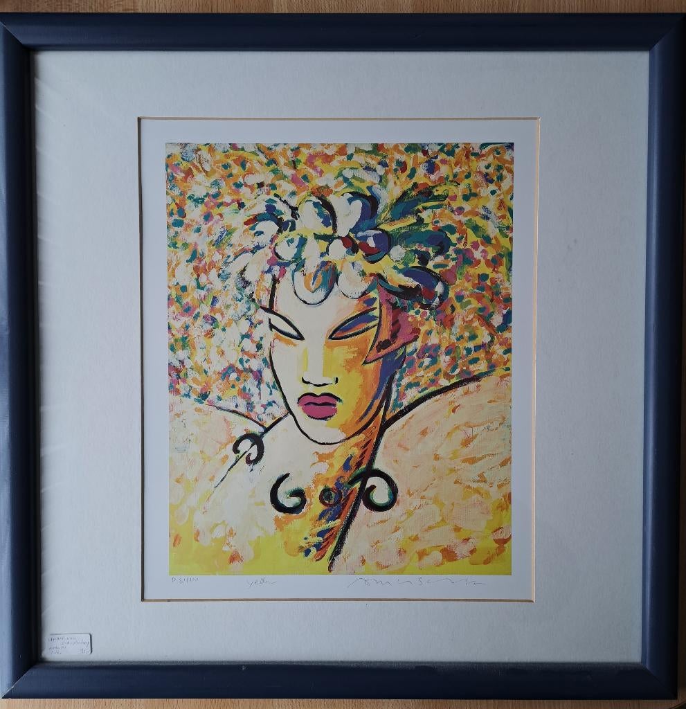 André Van Schuylenbergh °1952  litho " Yellow" gesigneerd, Ophalen of Verzenden