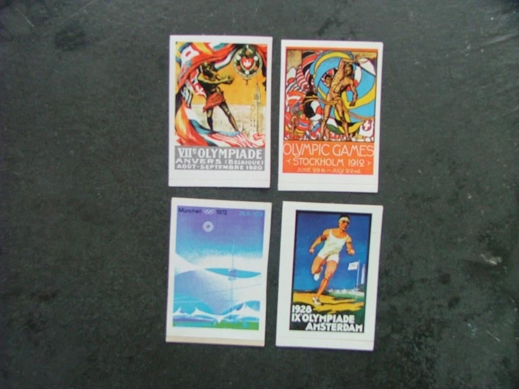 4 stickers General Chocolate - Olympiade, sport, Ophalen of Verzenden, Nieuw, Sticker