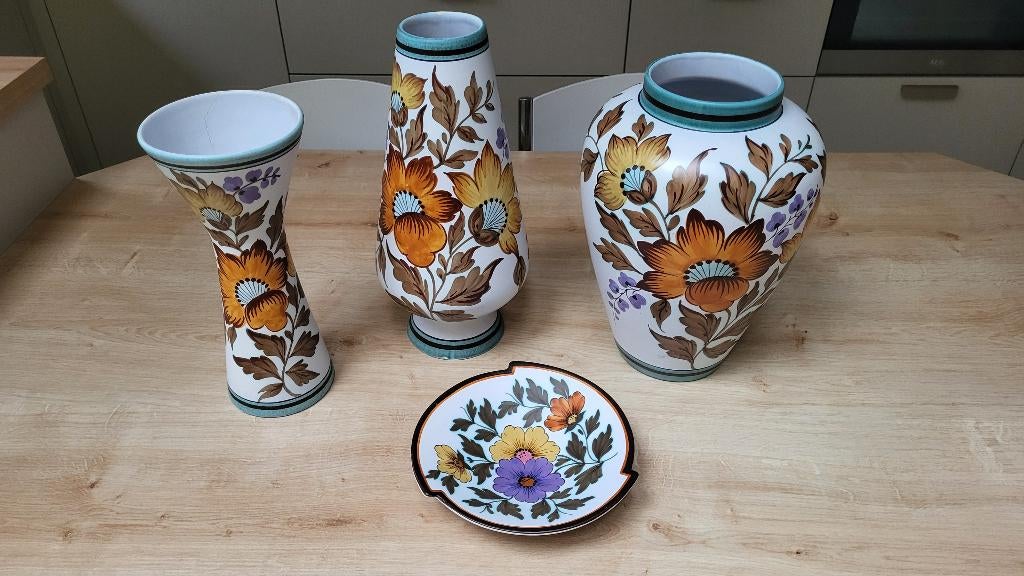 Gouda plateel vazen, Antiek en Kunst, Ophalen