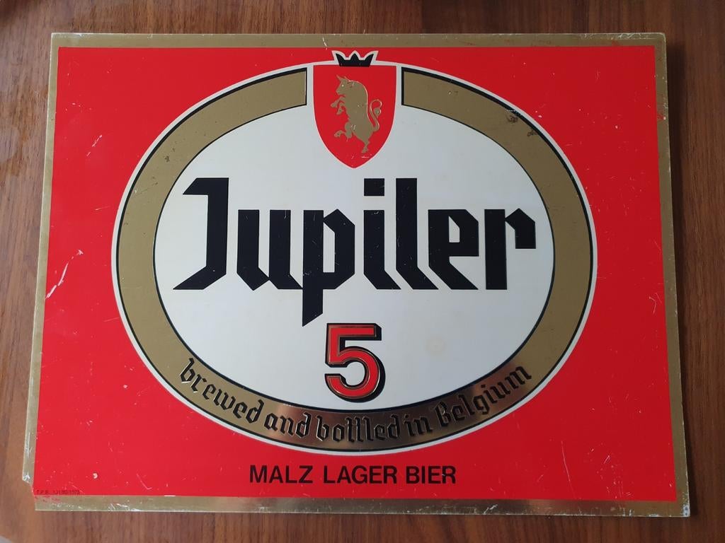 Panneau publicitaire en plastique dur - Jupiler 1973 -, Enlèvement ou Envoi, Utilisé, Panneau, Plaque ou Plaquette publicitaire