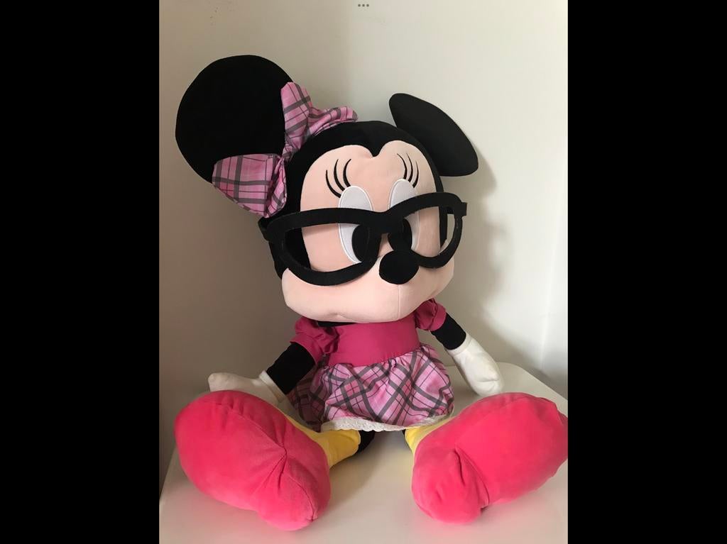 Grote Minnie Mouse met bril 73 cm groot, Ophalen of Verzenden, Gebruikt