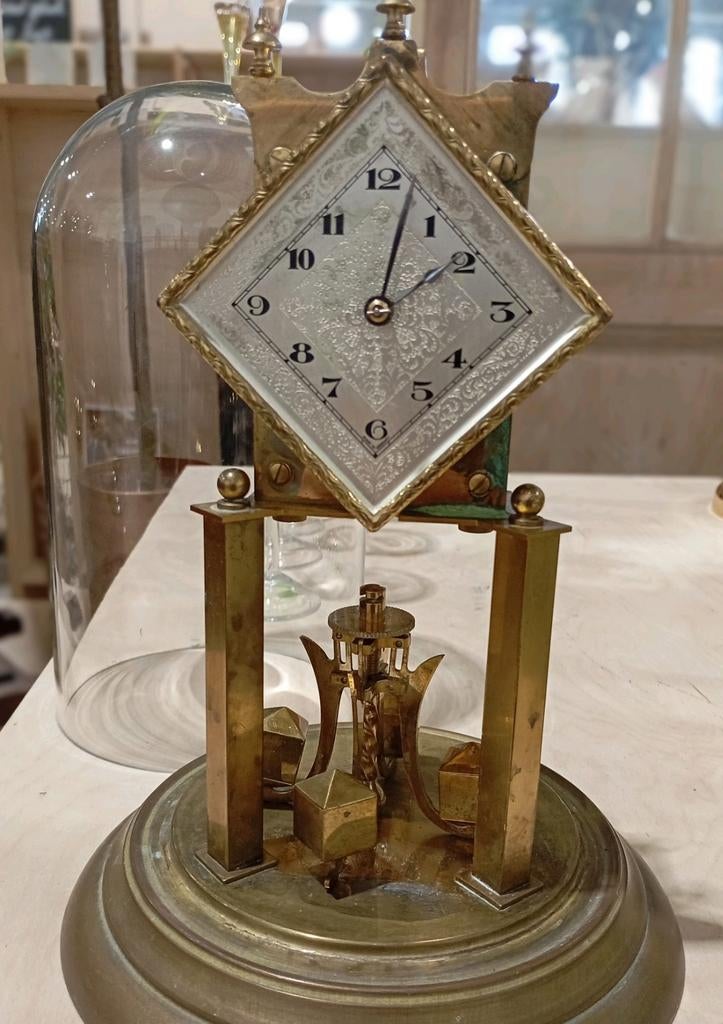 Vintage Duitse Kundo messing jubileumklok, Ophalen of Verzenden