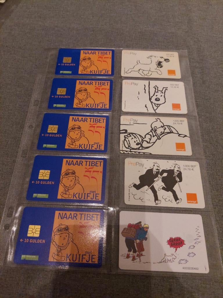 10 cartes téléphone Tintin, Enlèvement