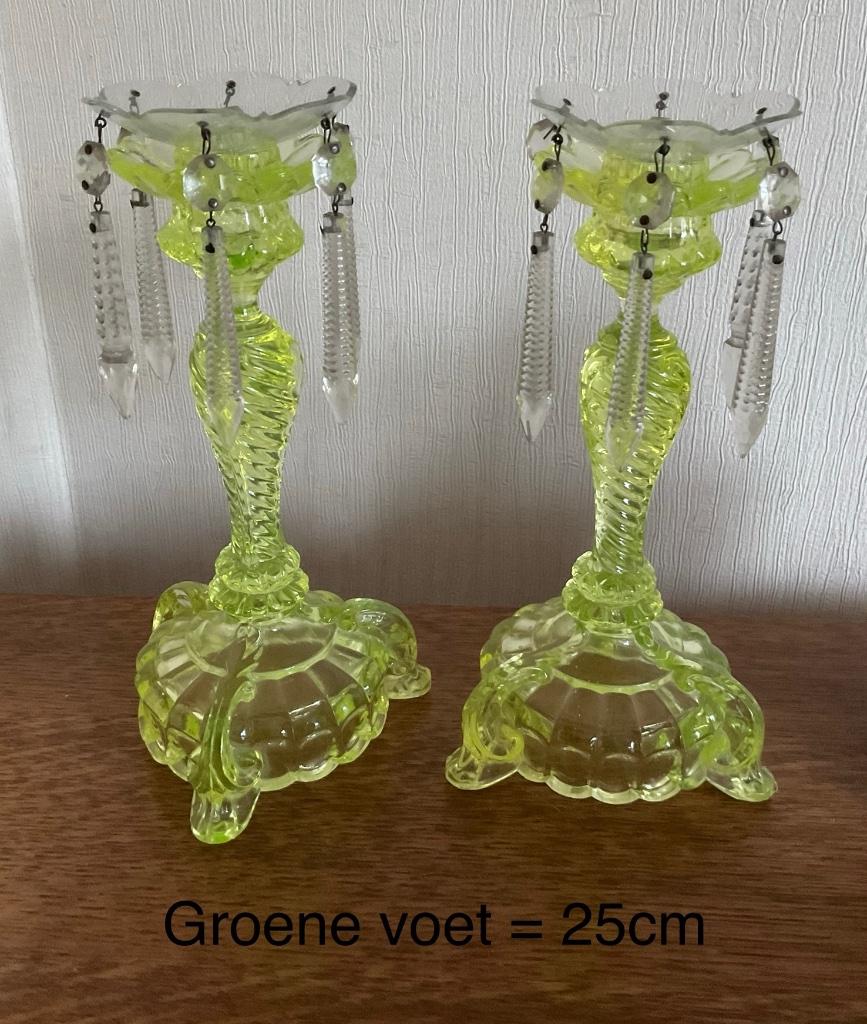Antieke kandelaars, Ophalen, Glas