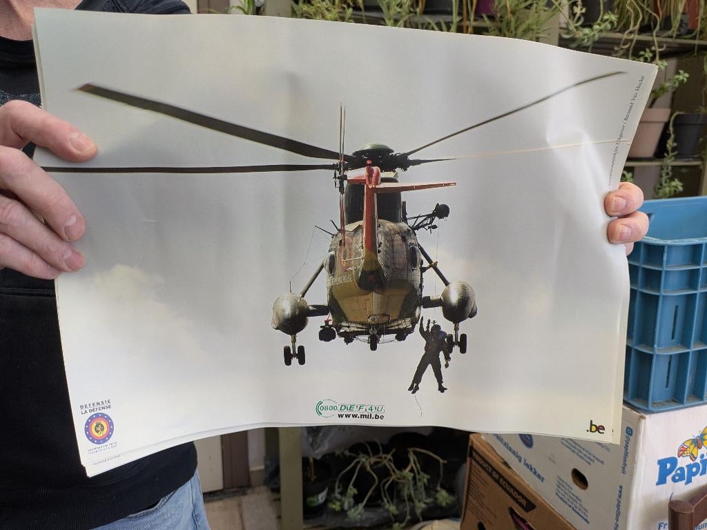 Poster sea king, Verzamelen, Ophalen of Verzenden, Luchtmacht, Foto of Poster