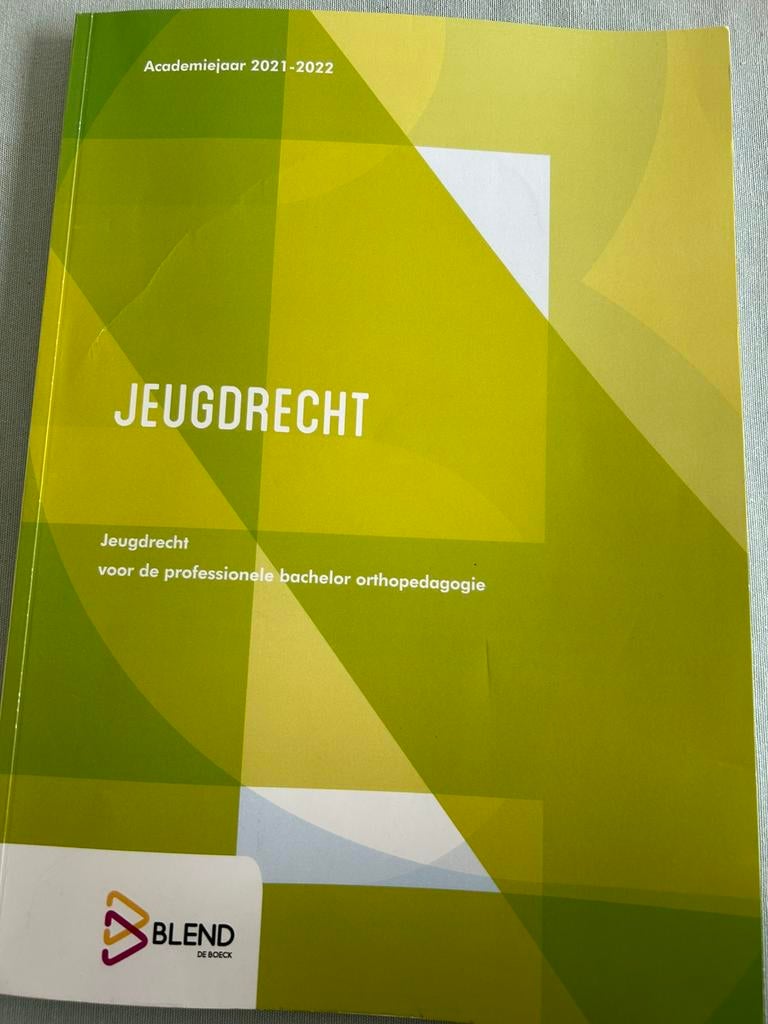 Blend Jeugdrecht, Boeken, Ophalen of Verzenden, Overige niveaus, Maatschappijleer, Van In