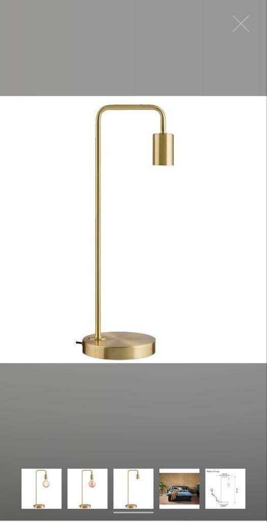 2 tafellampen, nachtlampen antiek brons/goud, Ophalen, Zo goed als nieuw