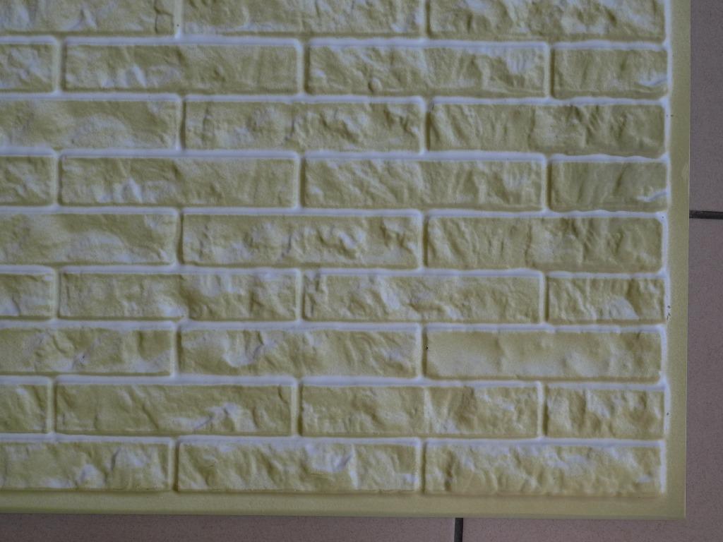 plastieken platen met natuursteen-muur-imitatie uit de DDR, Ophalen of Verzenden, Beige