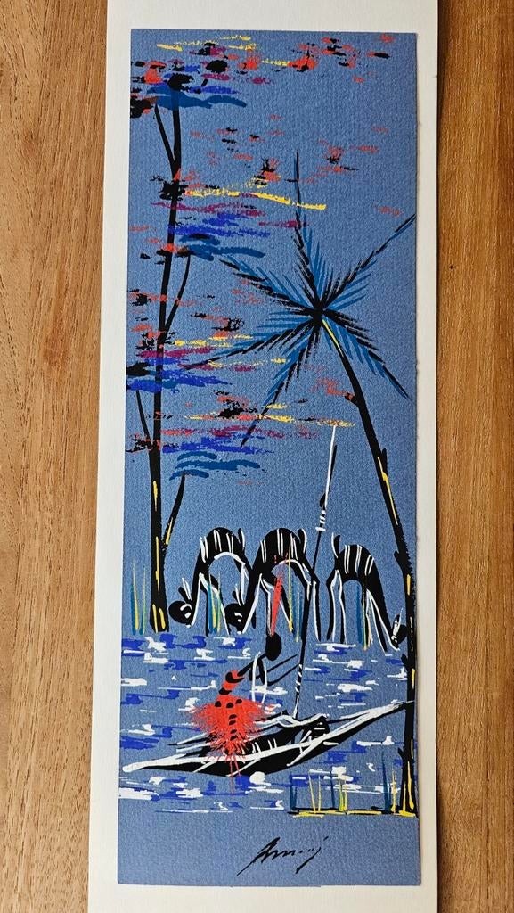Schilderij congo jaren 70, Ophalen of Verzenden