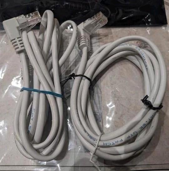 Câble ethernet cat5e 1m40 - lot de 2 - gris., Enlèvement ou Envoi, Utilisé