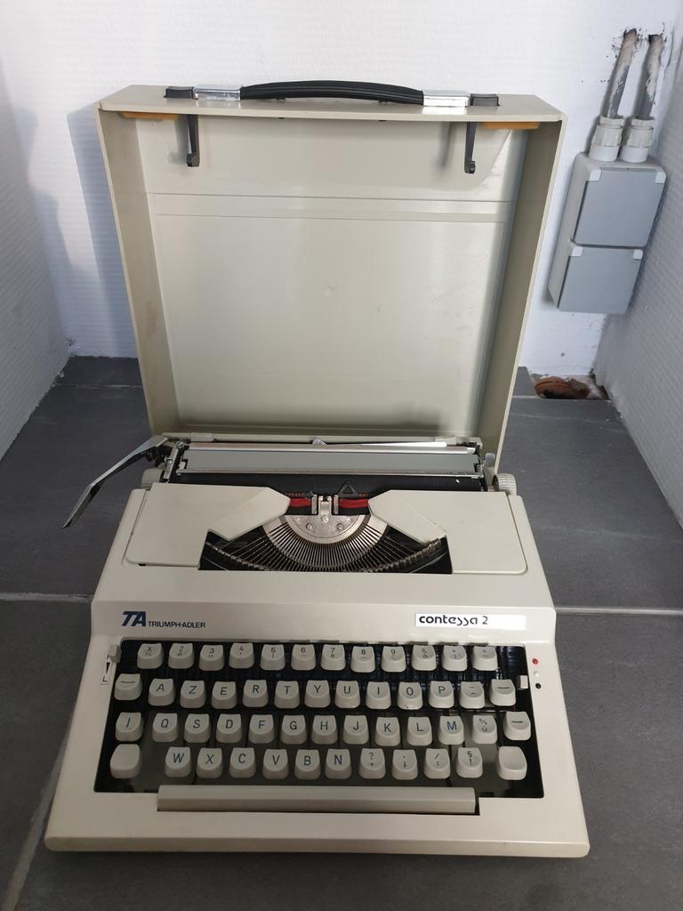 Machine à écrire vintage blanche, Enlèvement ou Envoi