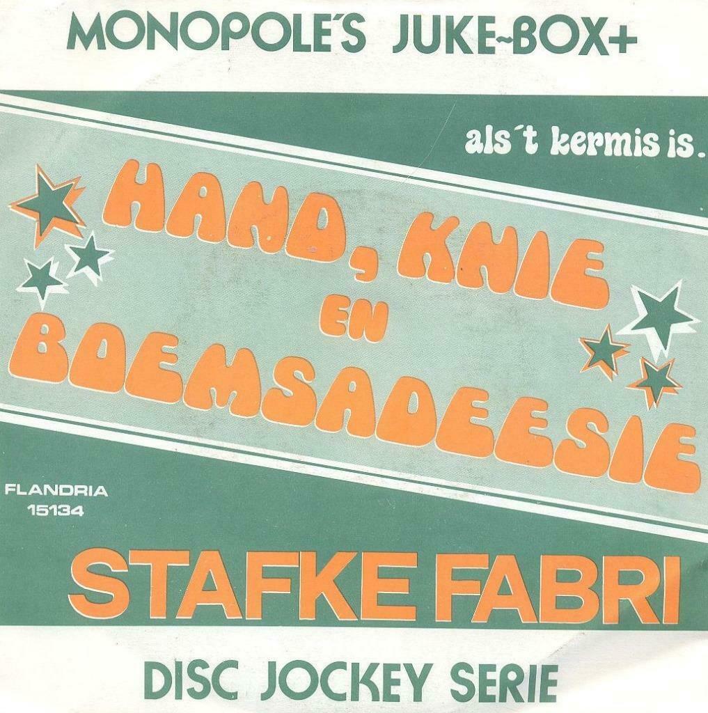 Stafke Fabri – Hand, knie en Boemsadeesie - Single – 45 rpm, Enlèvement ou Envoi, Utilisé, En néerlandais