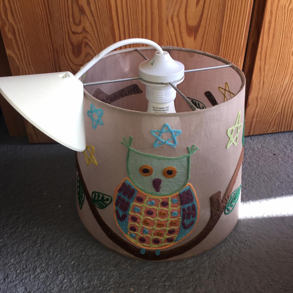 Luchter plafond lamp met uil voor kinderen, Ophalen of Verzenden, Gebruikt, Lamp