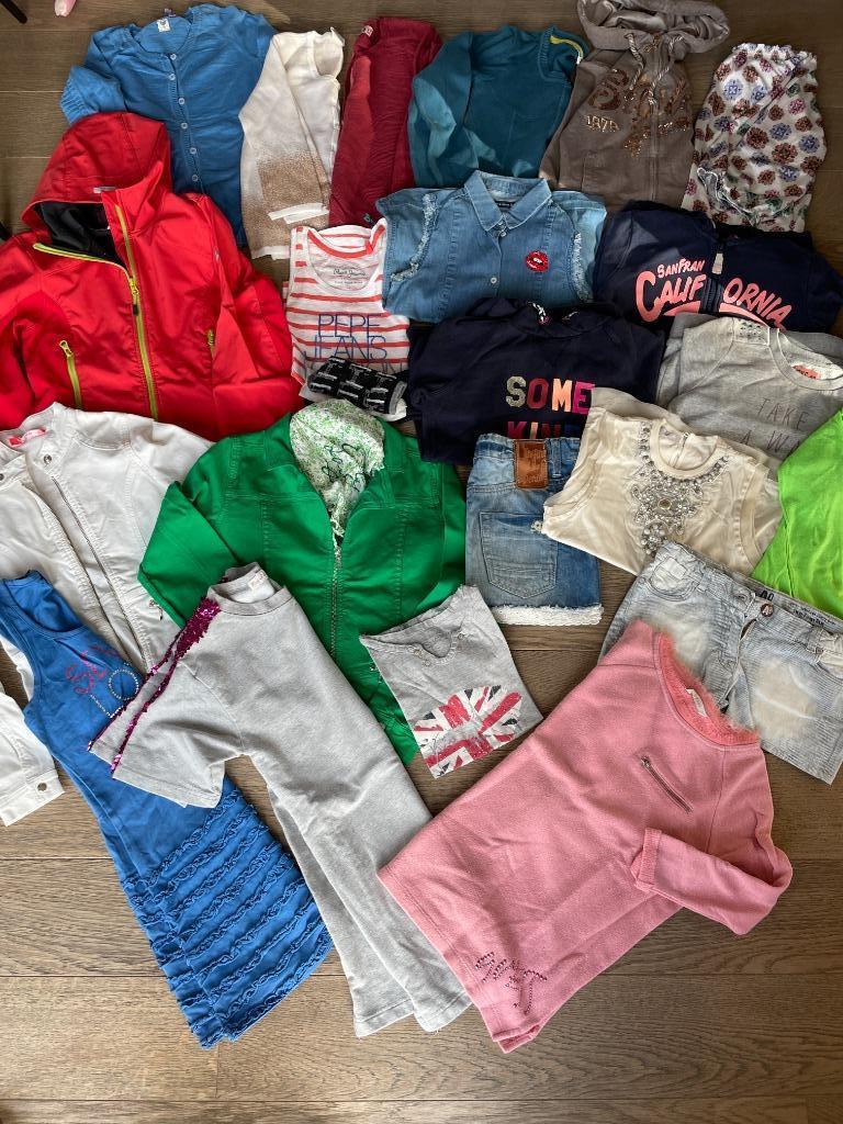 Pakket 25 stuks merkkledij maat 12 jaar, Ophalen of Verzenden, Zo goed als nieuw, Maat 152