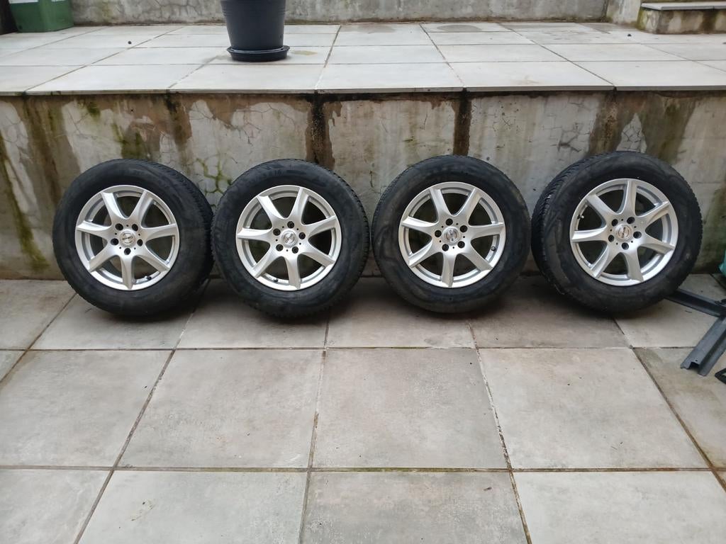 Jantes Enzo pneus Michelin Alpin5 hiver, Pneus et Jantes, 16 pouces, Enlèvement, Utilisé