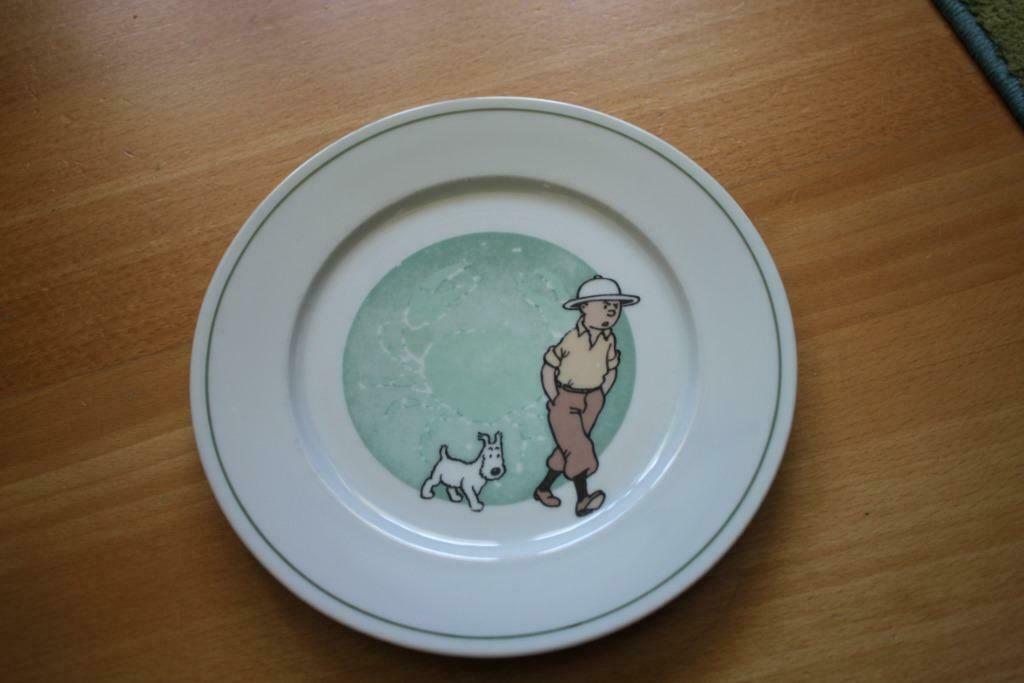 Assiette à dessert TINTIN, Collections, Enlèvement, Tintin, Utilisé, Autres types