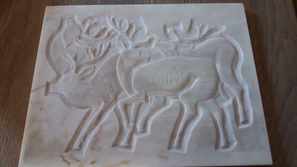 Carrara marmeren plaat., Ophalen