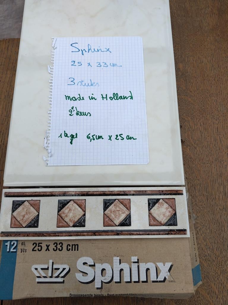 Wandtegels 'Sphinx' (0,25 m²), Ophalen, Nieuw, Wandtegels