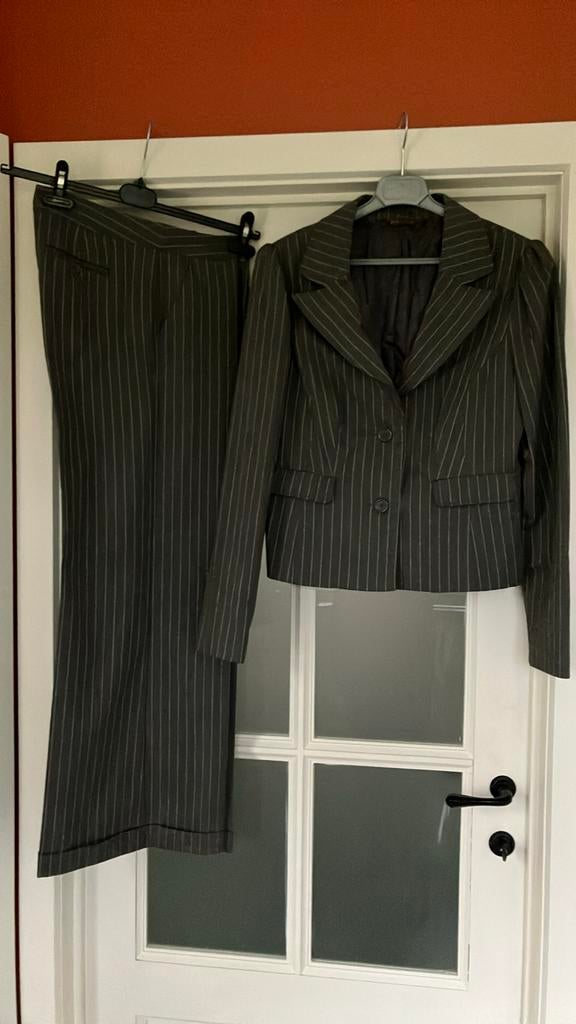 Elegant broekbak grijs gestreept - maat 40/42 vest broek, Maat 38/40 (M), Ophalen of Verzenden, Tex, Grijs
