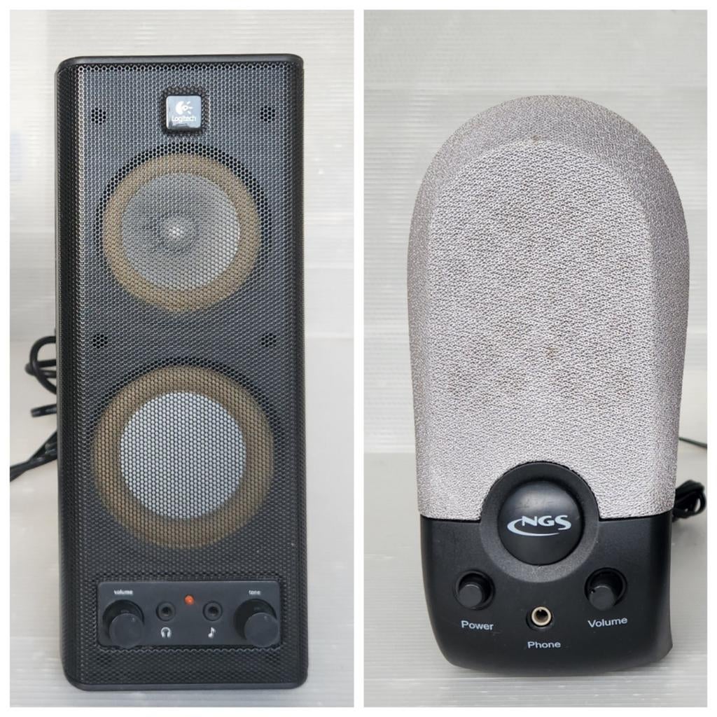 PC speakers met versterker Logi & ngs, Ophalen of Verzenden, Zo goed als nieuw, Audiokanaal 2