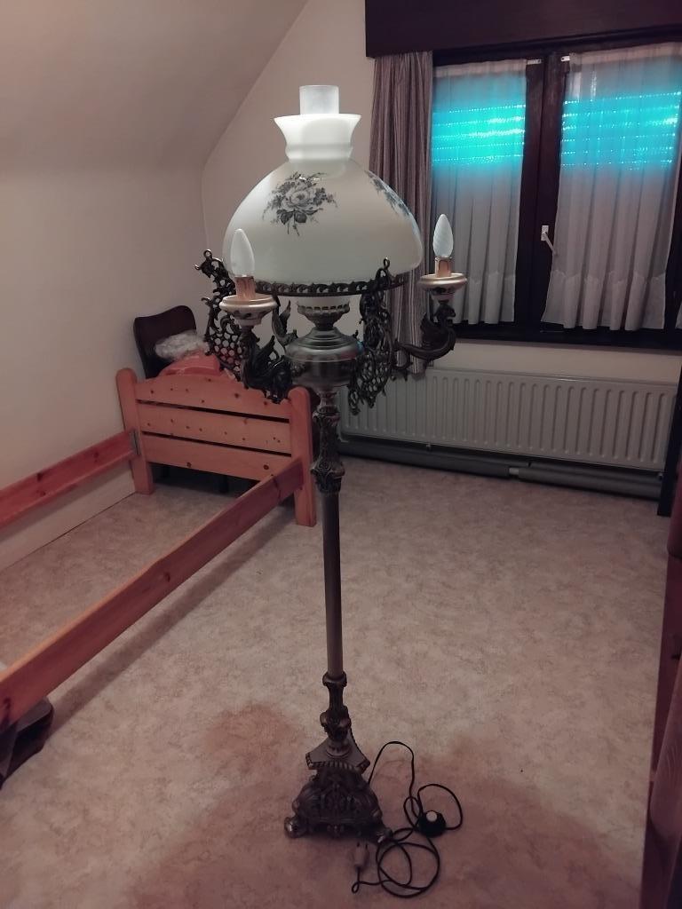 Staande lamp, Ophalen, Vintage, Zo goed als nieuw, Glas