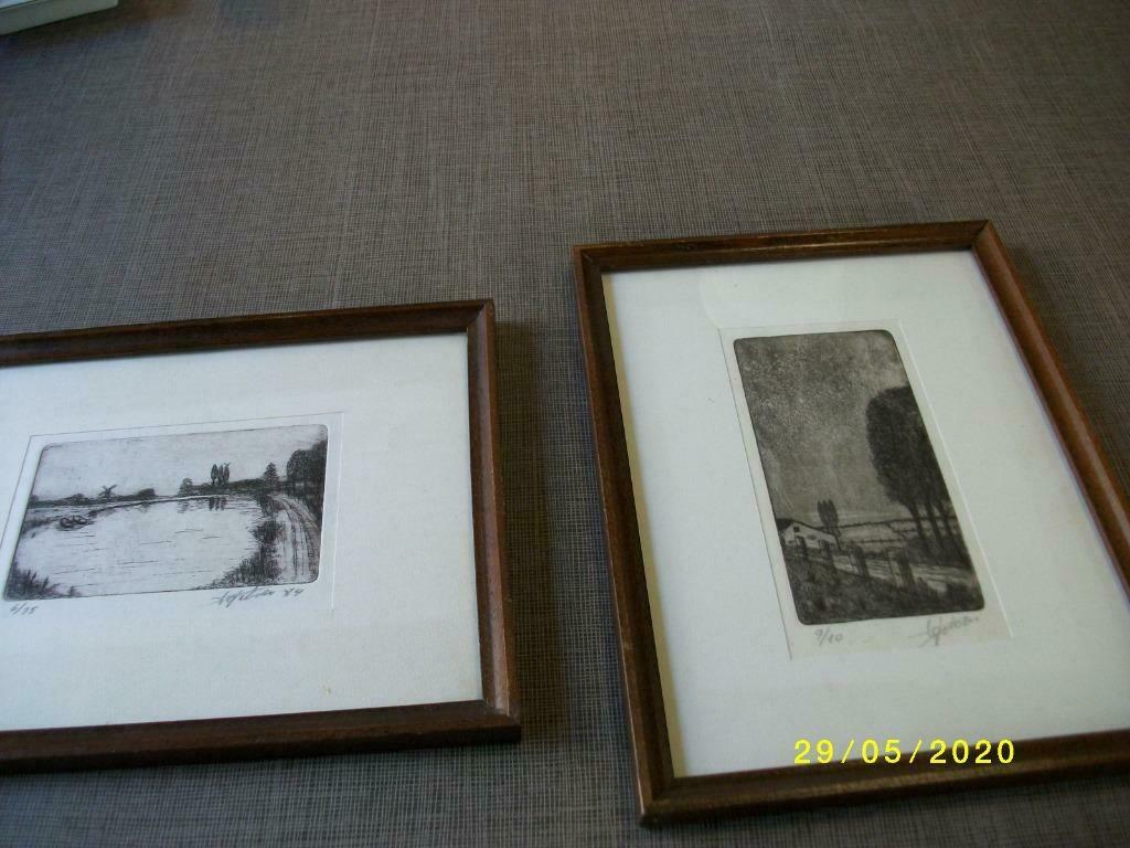 2 etsen van Kempische kunstenaar, Antiek en Kunst, Ophalen of Verzenden