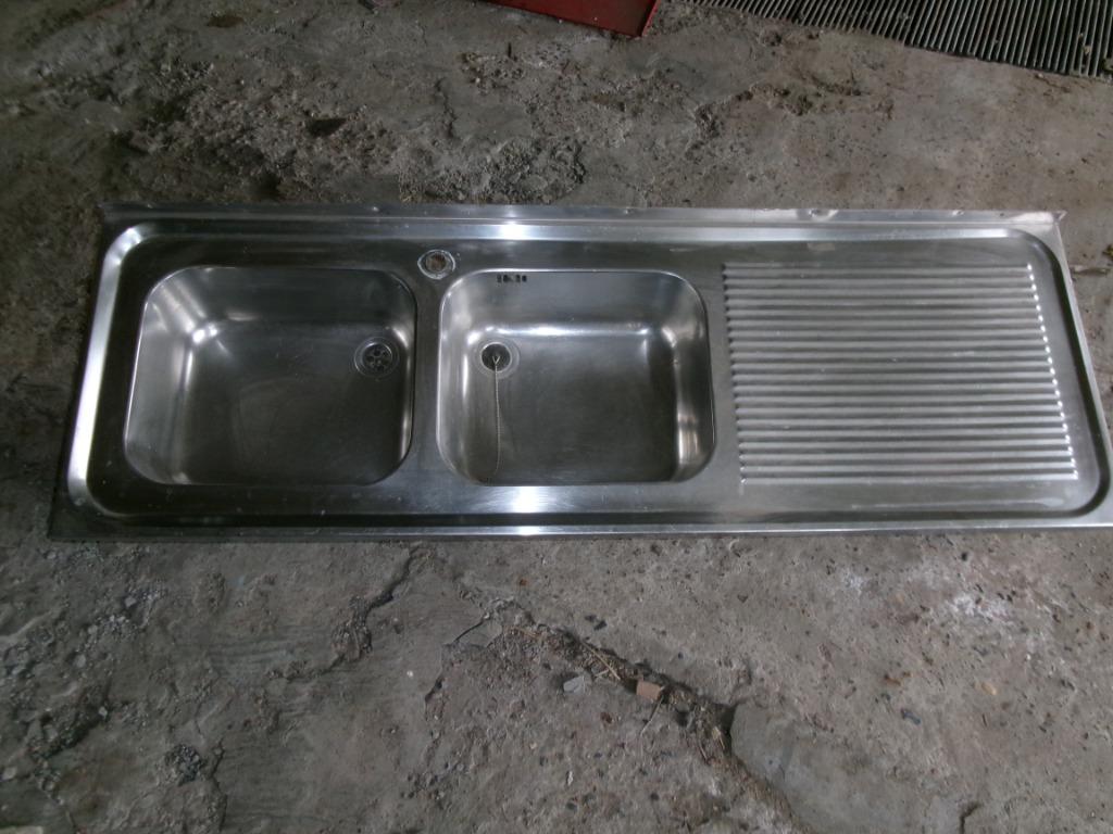 afwasbak inox dubbel, Ophalen of Verzenden, Zo goed als nieuw