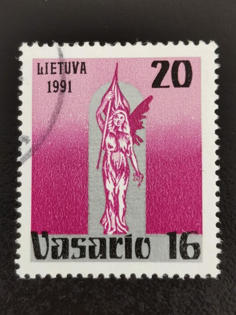 Litouwen 1991 - Nationale feestdag - Liberty, Ophalen of Verzenden, Gestempeld