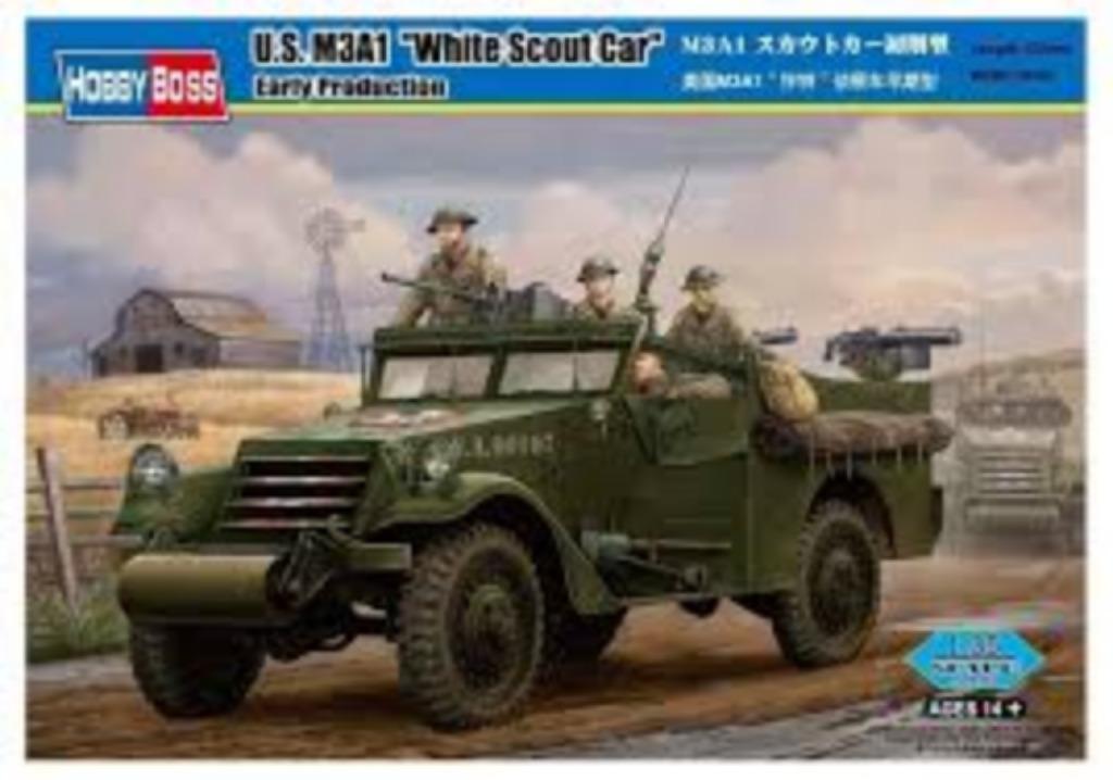 HOBBY BOSS 82451 U.S.M3A1 " white scout car " échelle 1/35, Neuf, Enlèvement ou Envoi, 1:32 à 1:50, Camion