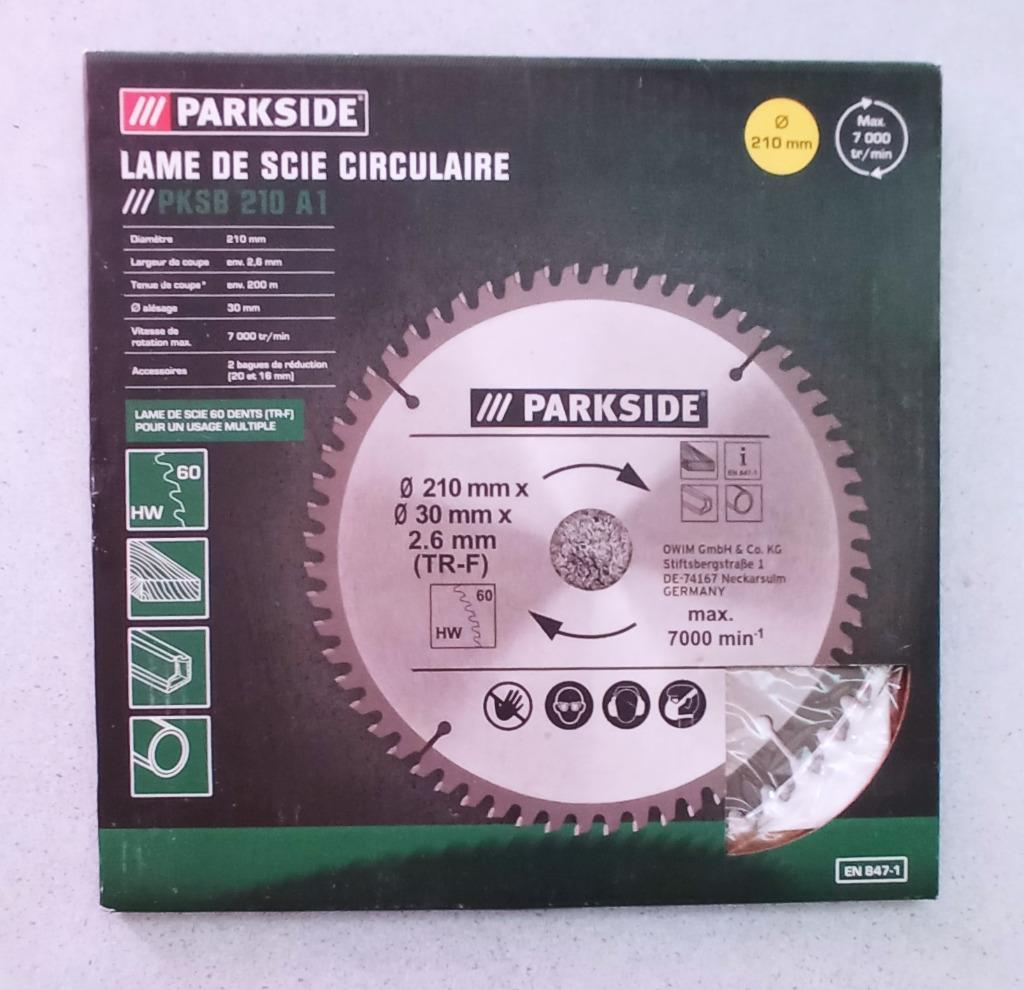 2 lames de scie circulaire " neuve " Parkside, Enlèvement, Neuf, Scie circulaire, Parkside