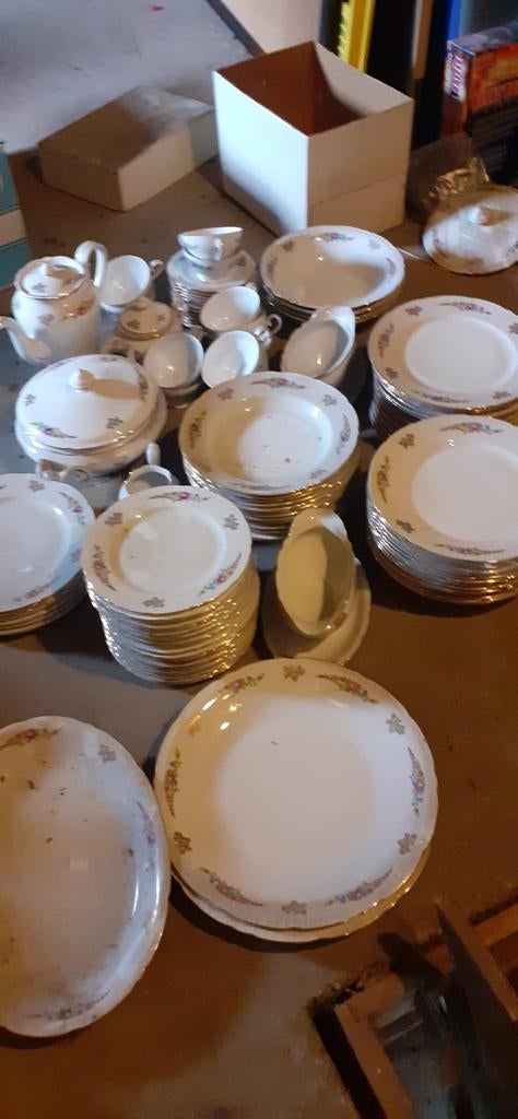 Mooi verzorgd eet - en koffieservies Slovakia porselein, Ophalen