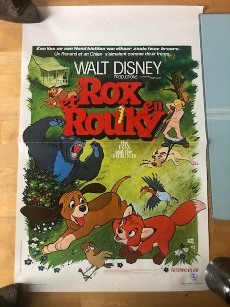 originele film affiche poster Walt Disney Rox en Rouky, Ophalen, A1 t/m A3, Film en Tv, Rechthoekig Staand