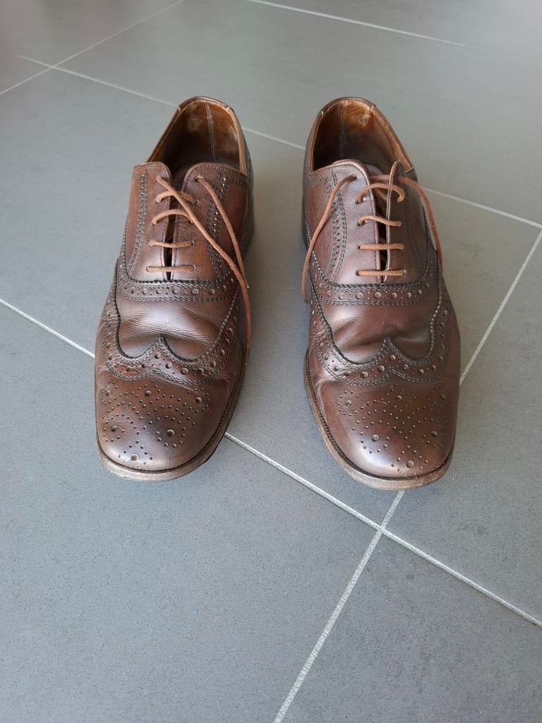Ambiorix lederen schoenen maat 42 belgisch merk, Ambiorix, Enlèvement ou Envoi, Chaussures à lacets, Brun