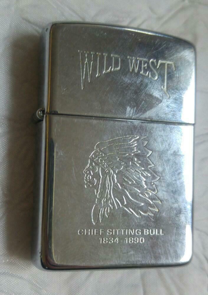 Briquet Zippo Serie Wild West F XII " Chief Sitting Bull" 52, Enlèvement ou Envoi, Utilisé