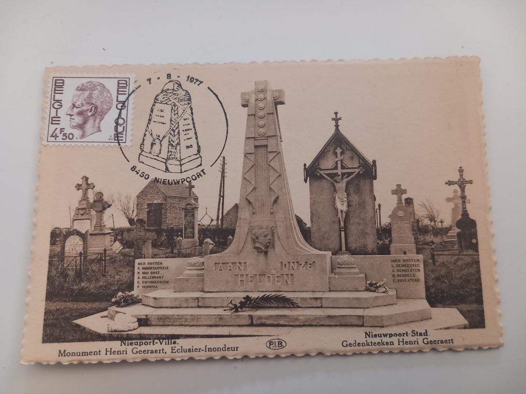 Carte postale Nieuwpoort West-Vlaanderen Stamp FDC, Collections, Enlèvement ou Envoi, Non affranchie, Flandre Occidentale