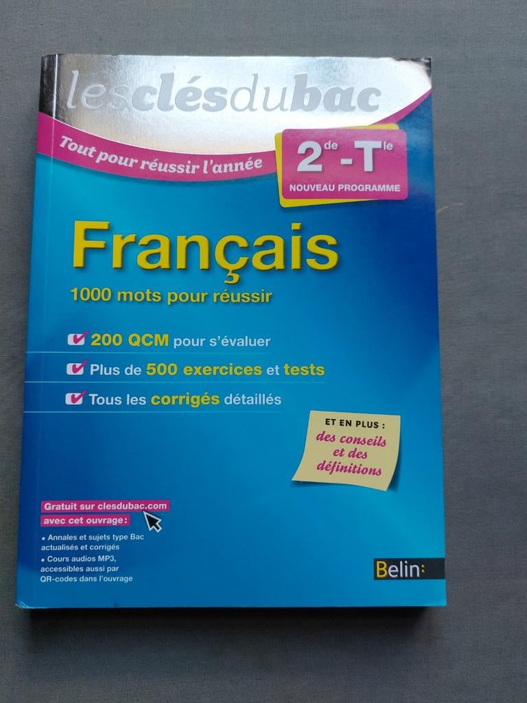 1000 mots pour réussir, les clés du bac, Livres, Enlèvement, Utilisé