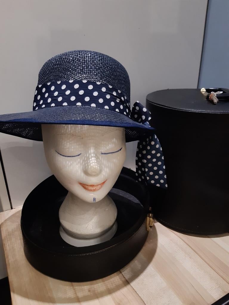 Toffe Retro koffer voor pruiken of hoeden, Handtassen en Accessoires, Koffers, Ophalen, Gebruikt