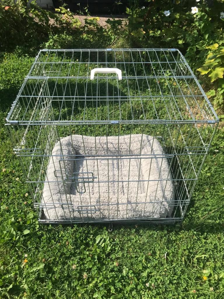 Cage d’intérieur Double Door avec coussin pour chien, Ophalen, Zo goed als nieuw, Minder dan 75 cm, Minder dan 65 cm