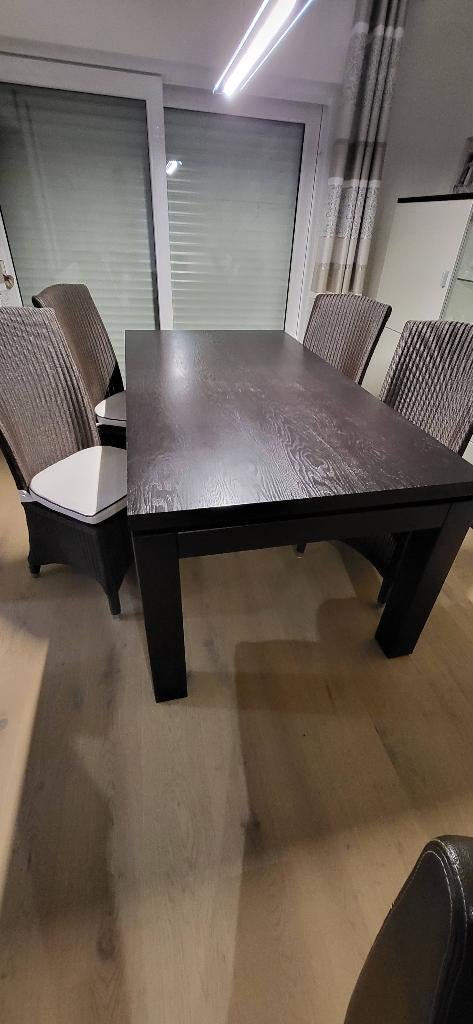 Table + 4 chaises, Huis en Inrichting, Tafels | Eettafels, Ophalen, Gebruikt, 50 tot 100 cm, Vijf personen of meer