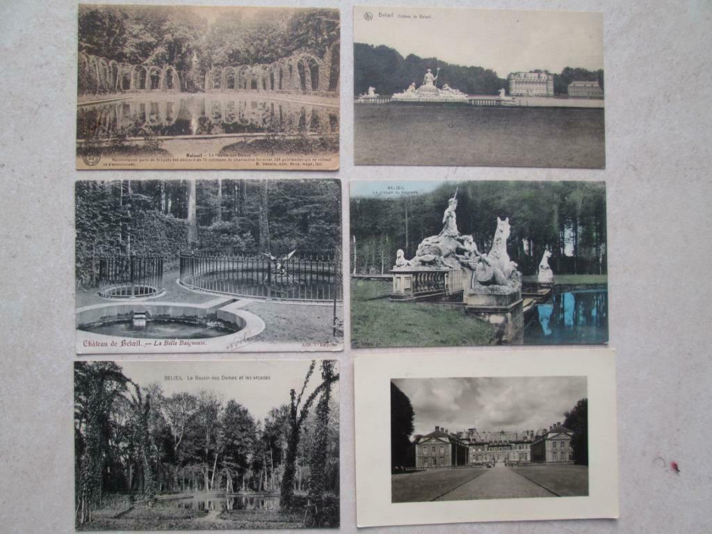 6 oude postkaarten van Beloeil, Collections, Envoi