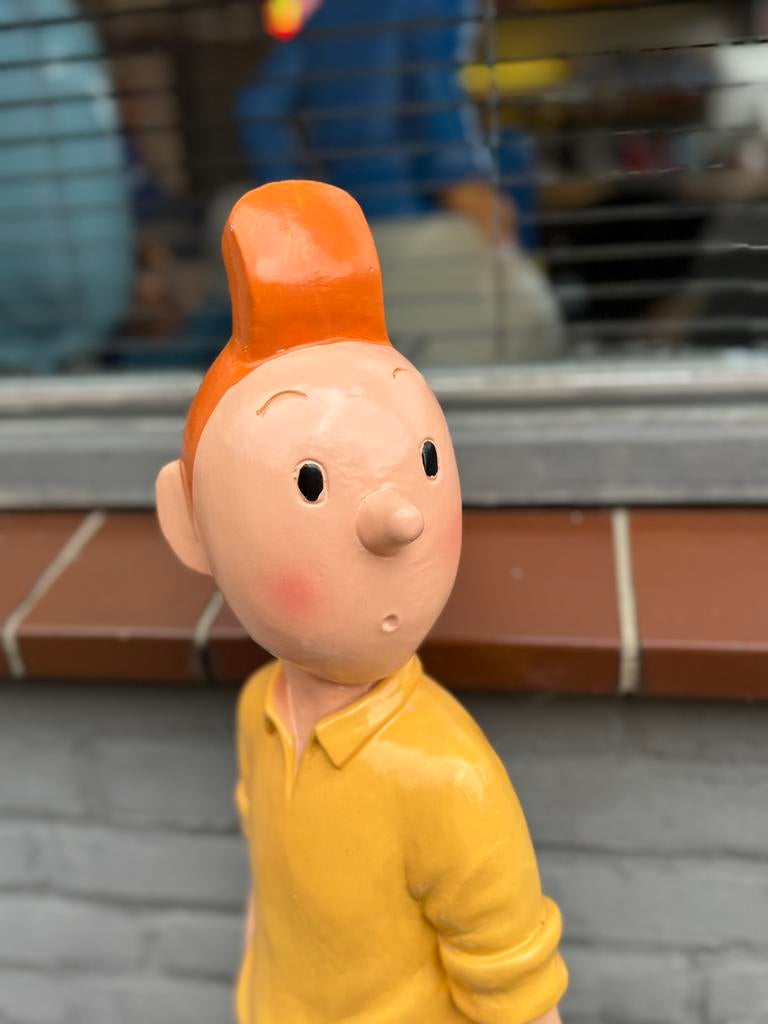 Kuifje met Bobbie beeld, Verzamelen, Ophalen, Kuifje, Zo goed als nieuw