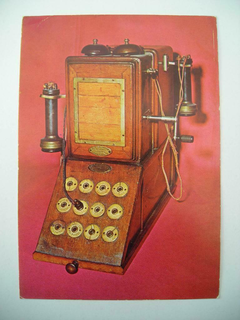 Postkaart telefoontoestel met schakelbord, Ophalen of Verzenden, Ongelopen