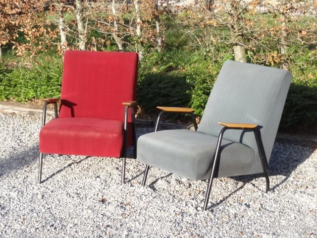 2 fauteuils RIO de Pierre Guariche, Huis en Inrichting, Fauteuils, Ophalen, Stof