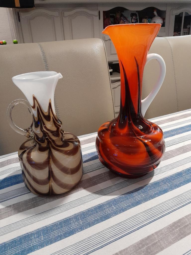 2 Vases en Opaline Vintage Année 70' 80' TBE, Enlèvement ou Envoi