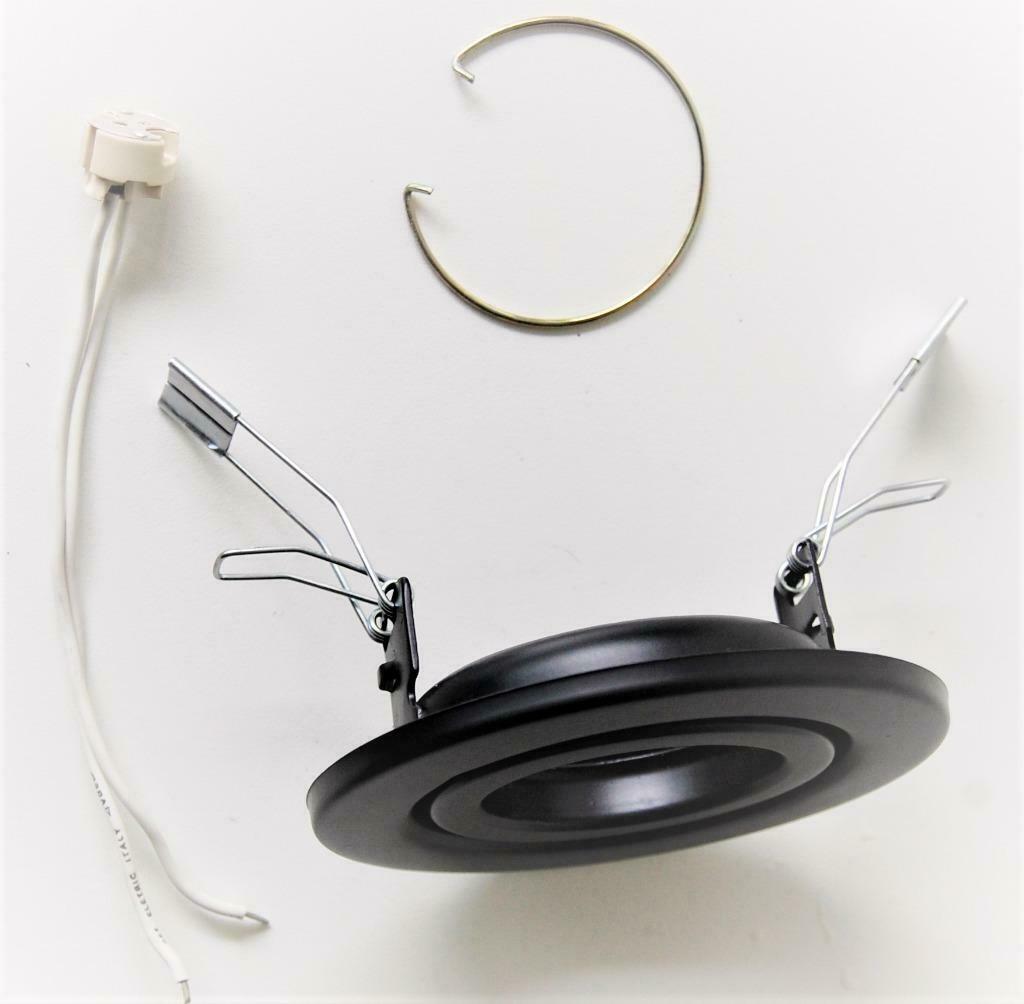 Lot de 4 armatures de spots orientable métal laqué noir mat, Enlèvement ou Envoi, LED, Spot encastrable ou Spot mural, Comme neuf