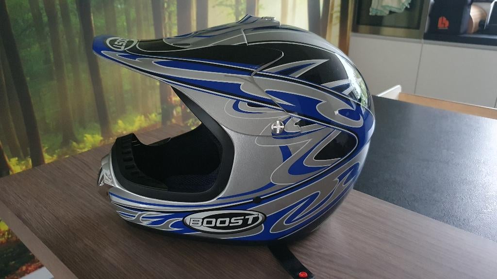 Nieuwe helm Boost cross Mudstar blauw, maat L, Motoren, Ophalen of Verzenden, L, Nieuw met kaartje, Overige merken