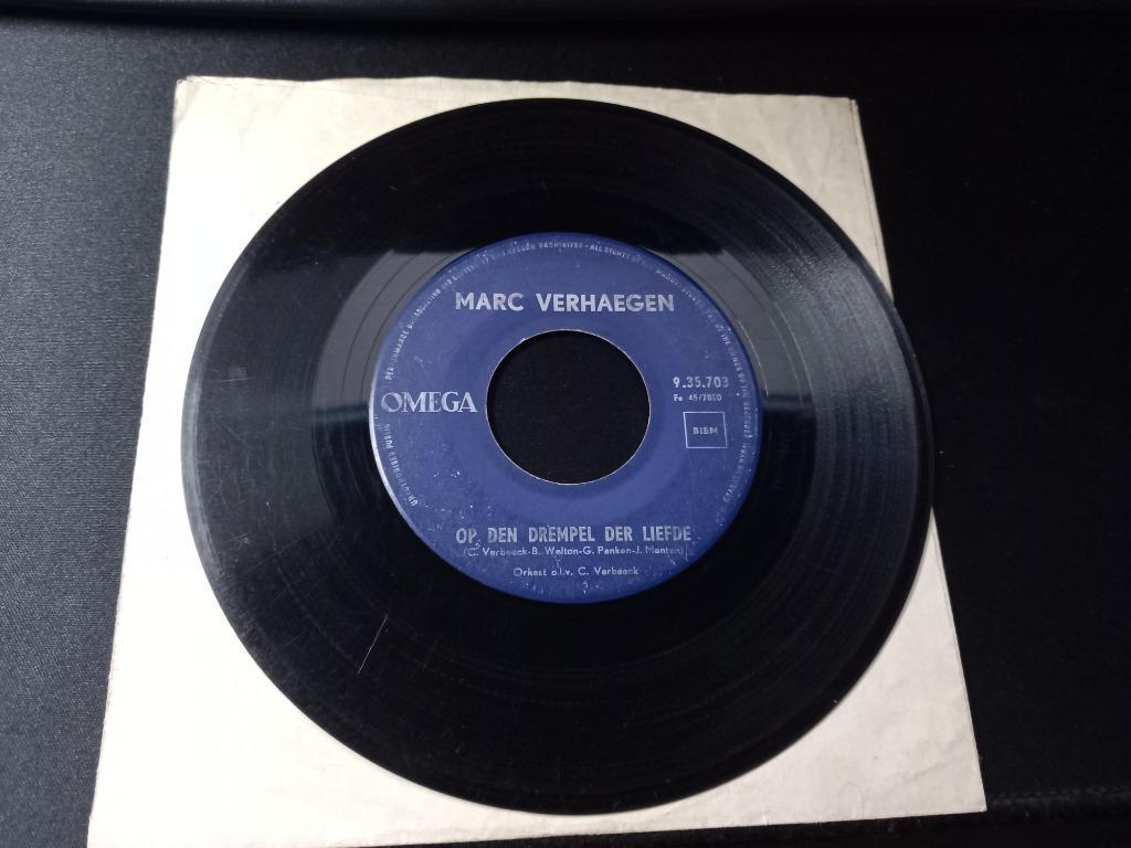 Marc Verhaegen - Op den drempel der liefde "ouwe singel '60", Ophalen of Verzenden, Gebruikt, Overige genres