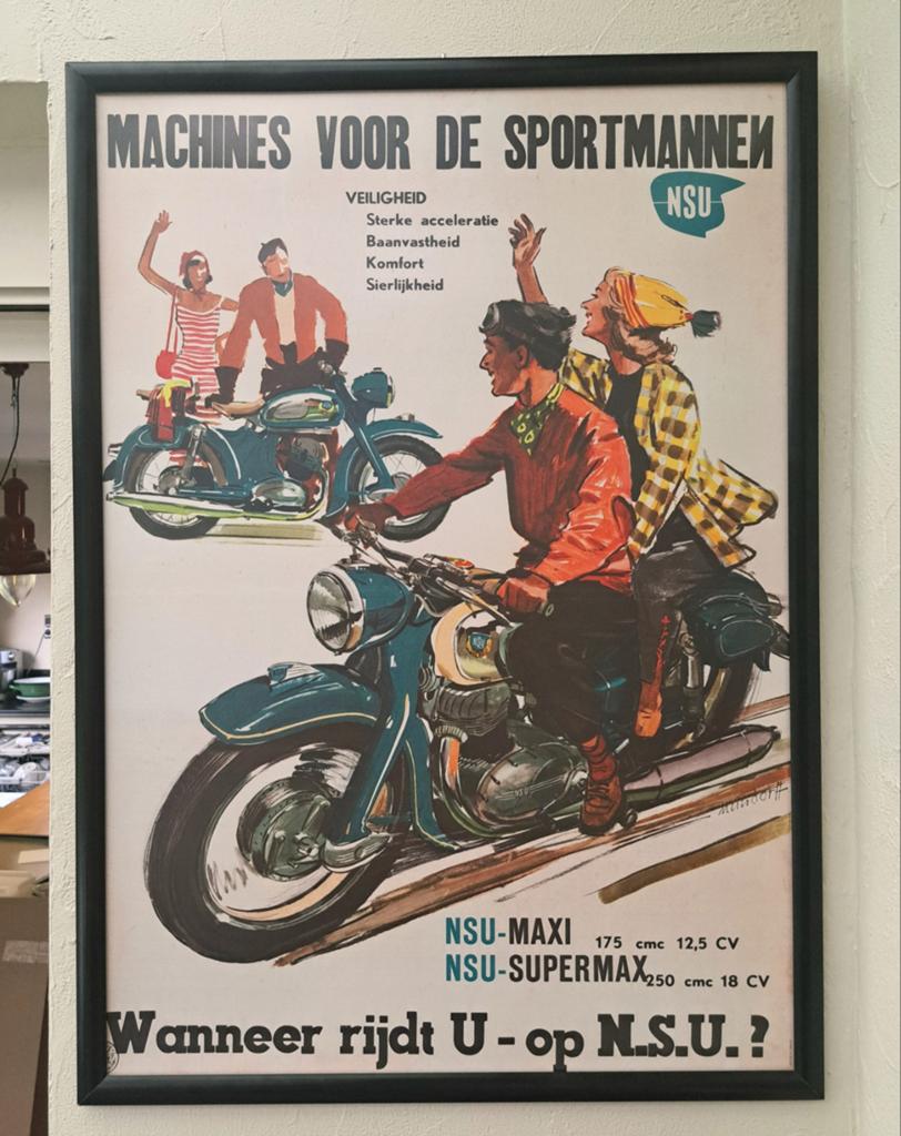Affiches publicitaires NSU Max Supermax Maxi A1/A0 repro, Enlèvement ou Envoi, Neuf