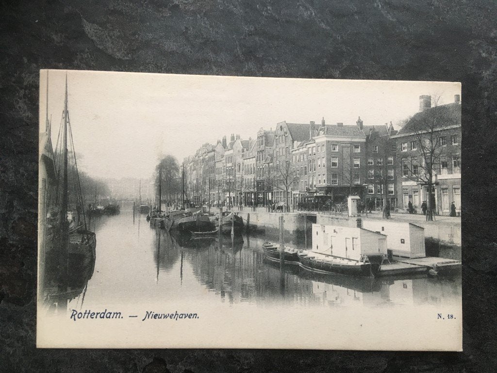 postkaart Rotterdam - Nieuwe haven, Verzamelen, Ophalen of Verzenden