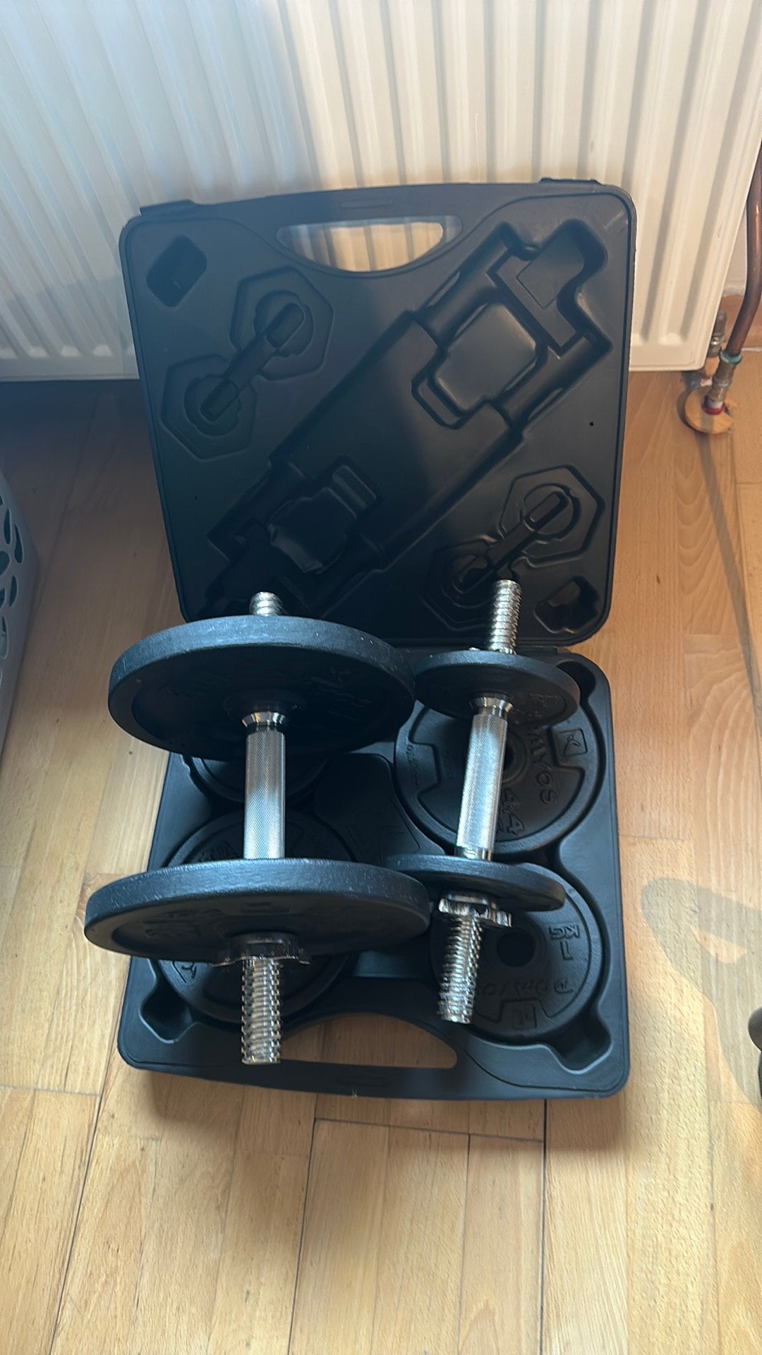 Halteres domyos 20kg, Sports & Fitness, Enlèvement, Utilisé